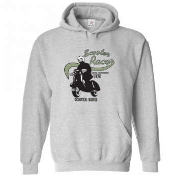 Scooter Racer Racing Championship Unisex Classic Kids and Adults Pullover Hoodie For Riders								 									 									